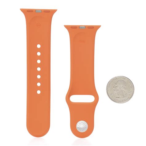 hermes orange silicone|Hermes watch straps.